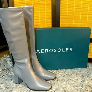 Aerosoles Micah Boot in Gray Faux Leather. Size 9.5. New. Never worn.